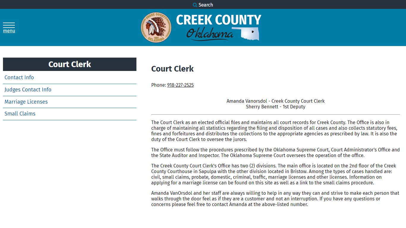 Court Clerk - Creek County Oklahoma