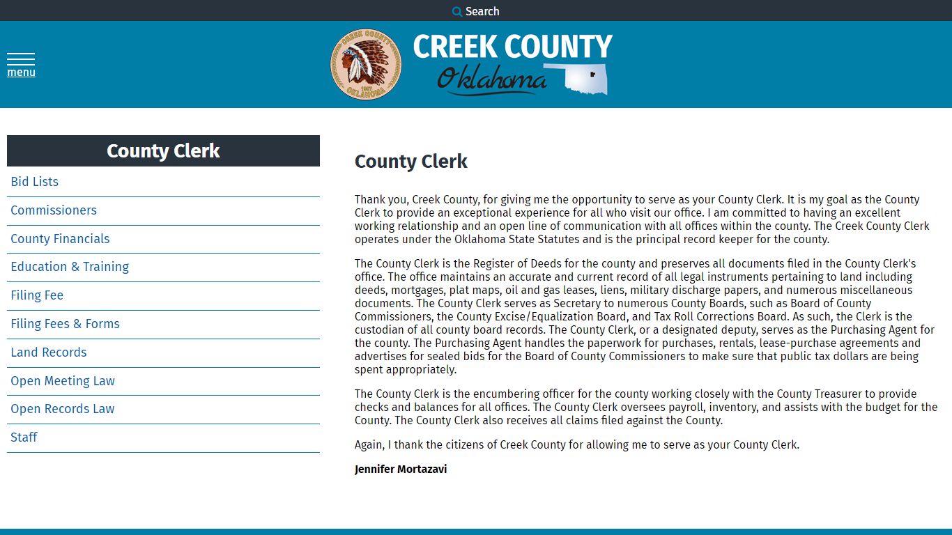 County Clerk - Creek County Oklahoma